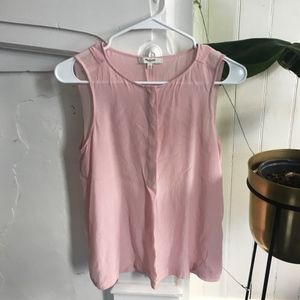 Madewell Pink Silk Sleeveless Top